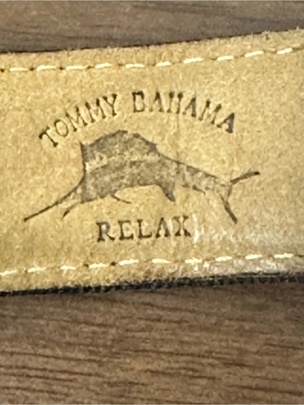 EUC Tommy Bahama Relax men’s watch IOB with Blue-Striped Canvas & Leather Band